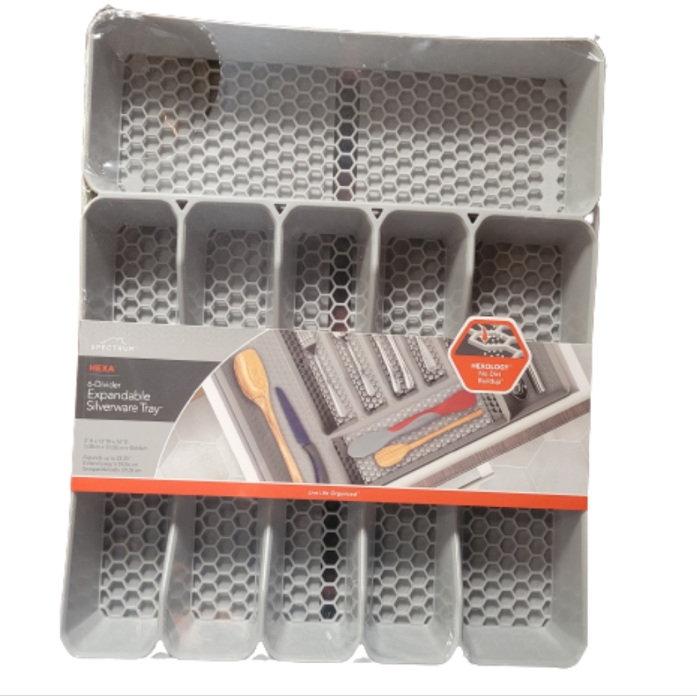 Spectrum Hexa 6 Divider Expandable Silverware Tray